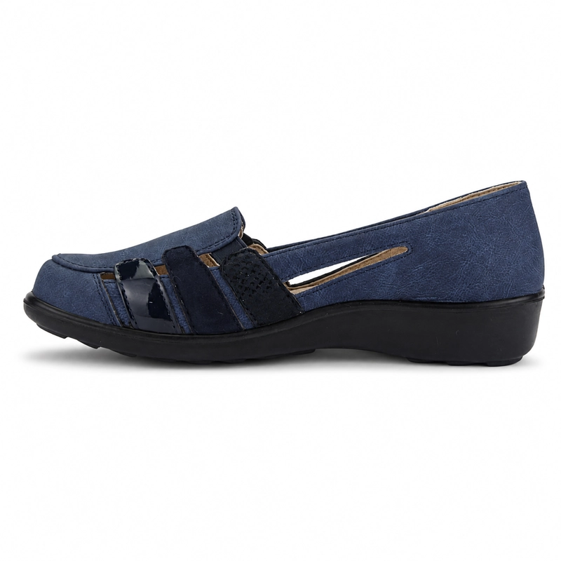 ZAPATO AZUL MUJER CASUAL CHALADA DECO - 2