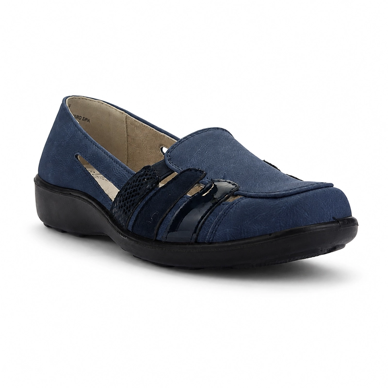 ZAPATO AZUL MUJER CASUAL CHALADA DECO - 3