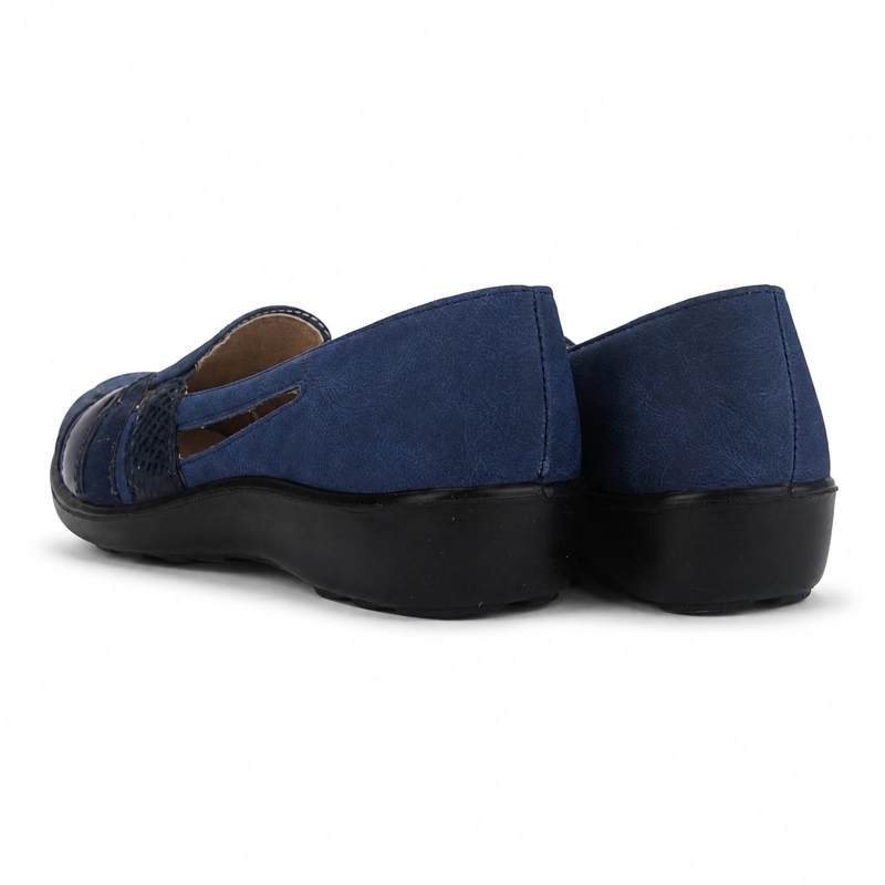 ZAPATO AZUL MUJER CASUAL CHALADA DECO - 6