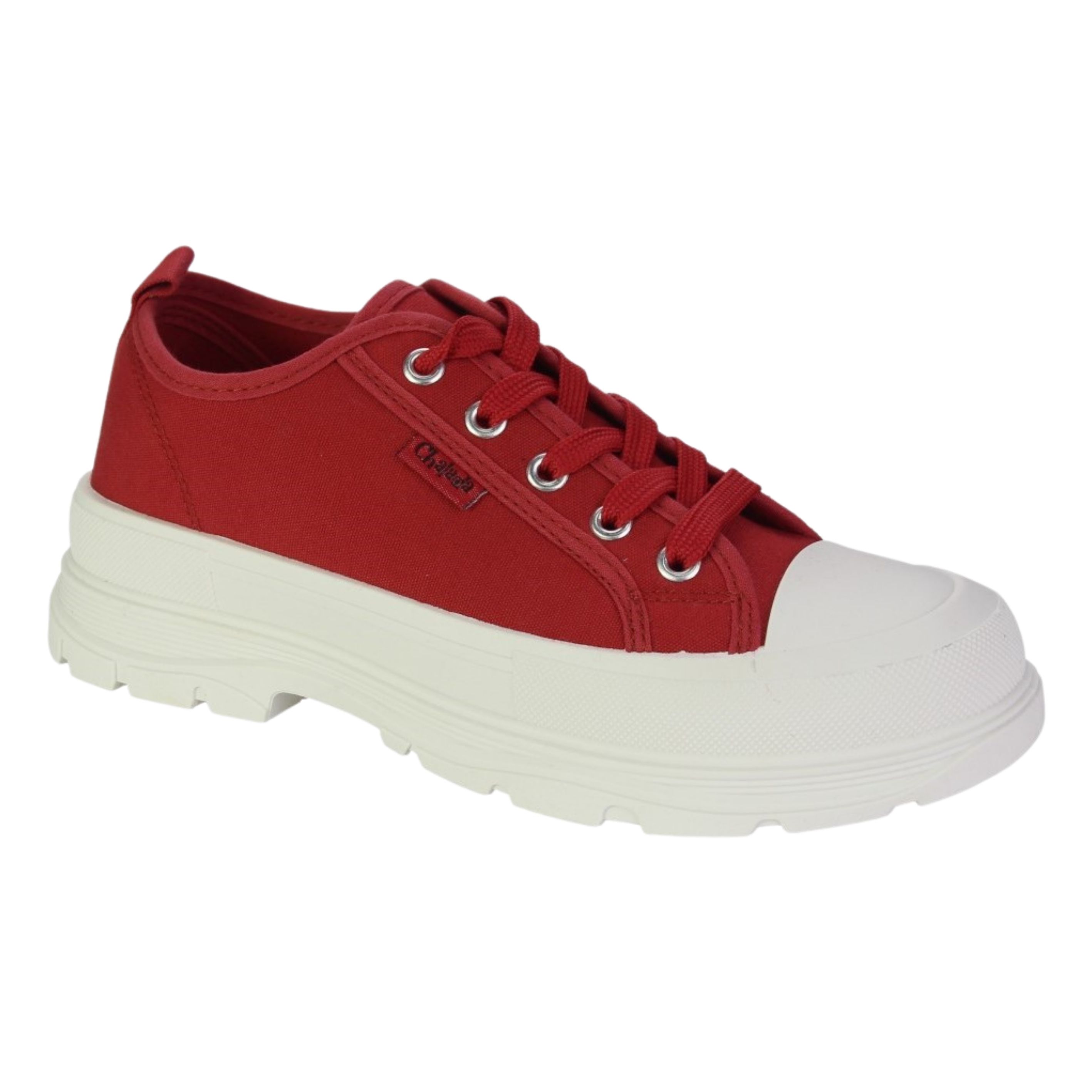 ZAPATILLAS MUJER CHALADA CASUALES ROJO ALEXA-1 MODA - 1