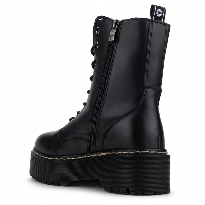 BOTIN CHALADA MUJER POOL-3 NEGRO PLATAFORMA - 4