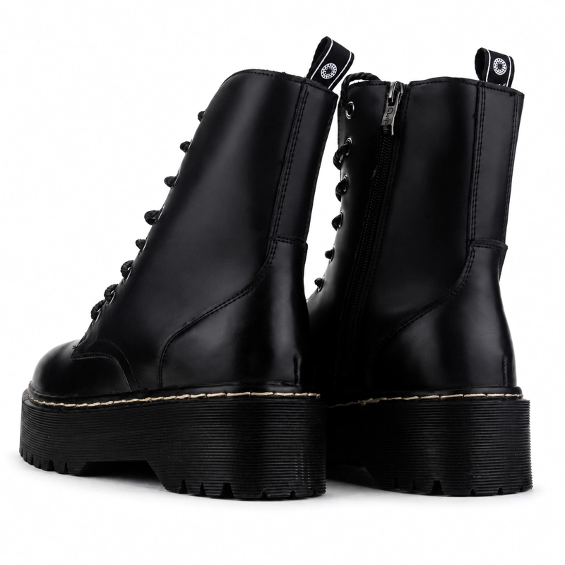 BOTIN CHALADA MUJER POOL-3 NEGRO PLATAFORMA - 6