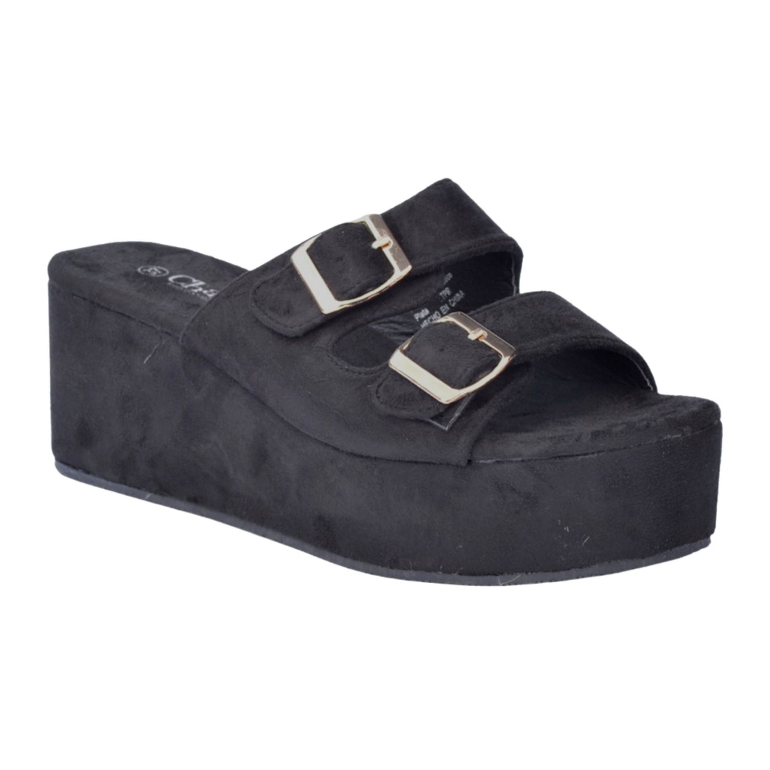 SANDALIAS MUJER CHALADA TEXTIL NEGRO CLONA-20 PLATAFORMA - 1