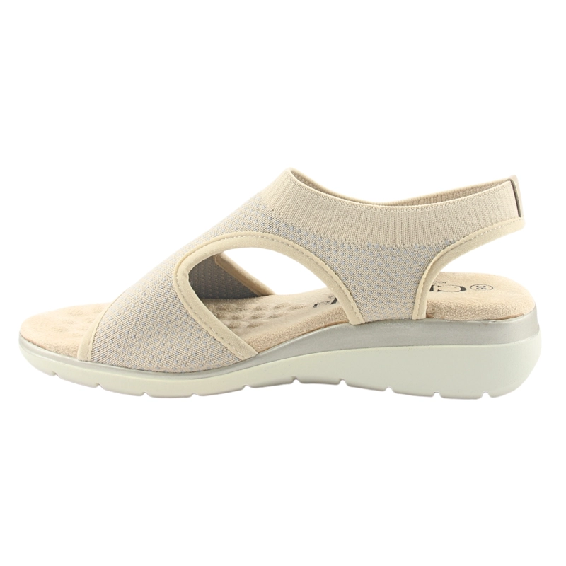 SANDALIAS MUJER CHALADA TEXTIL BEIGE FLORO-4 CASUAL - 2