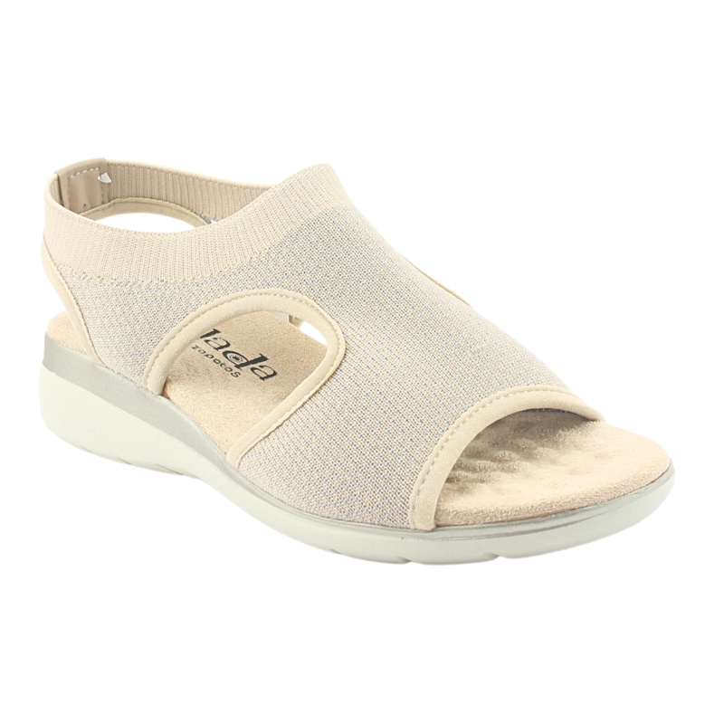 SANDALIAS MUJER CHALADA TEXTIL BEIGE FLORO-4 CASUAL - 4
