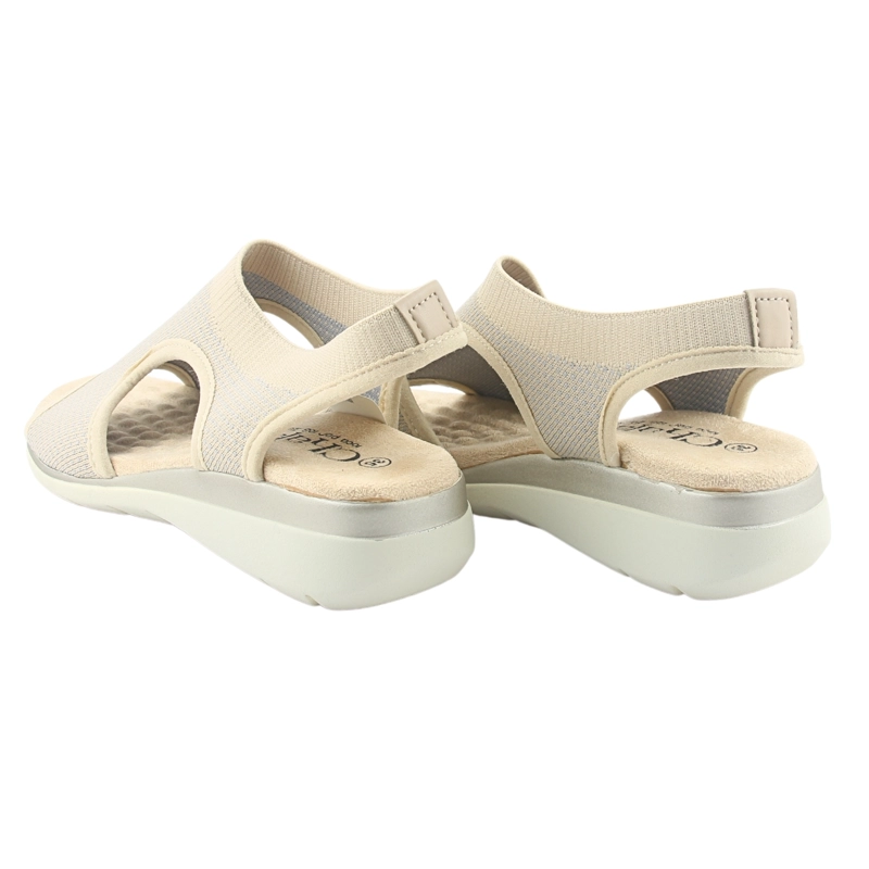 SANDALIAS MUJER CHALADA TEXTIL BEIGE FLORO-4 CASUAL - 7