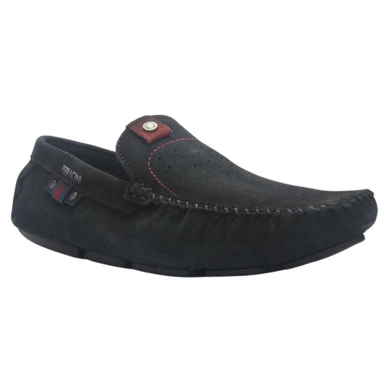 MOCASINES HOMBRE FERRACINI CUERO MALI 2774 AZUL URBANO - 3