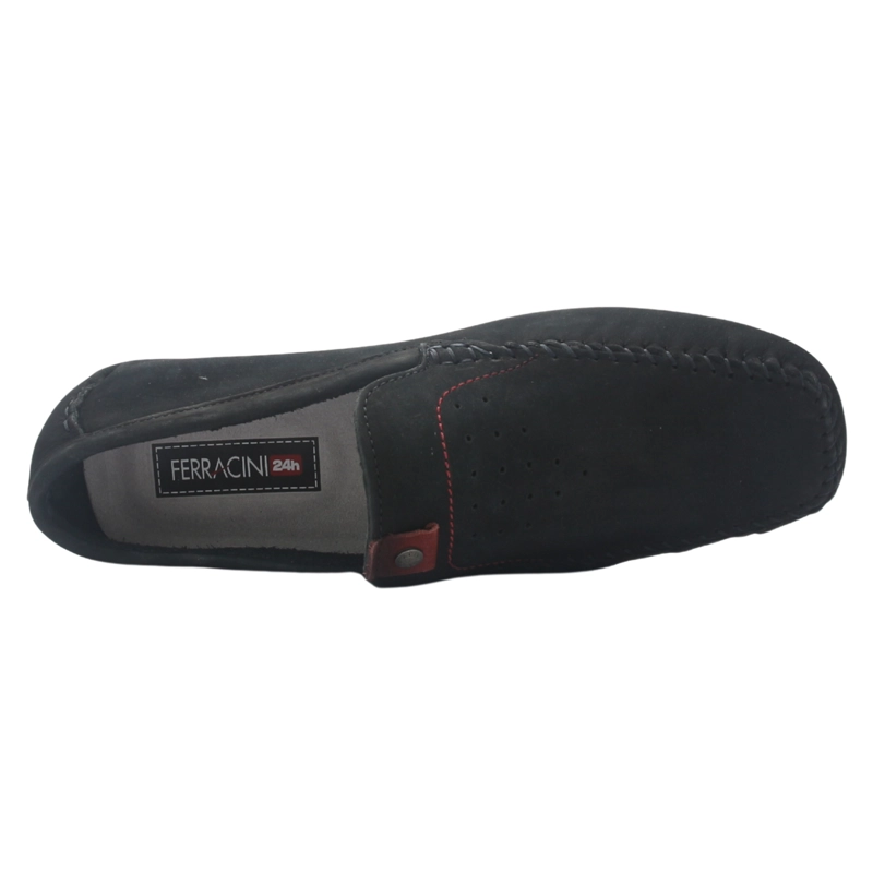 MOCASINES HOMBRE FERRACINI CUERO MALI 2774 AZUL URBANO - 5