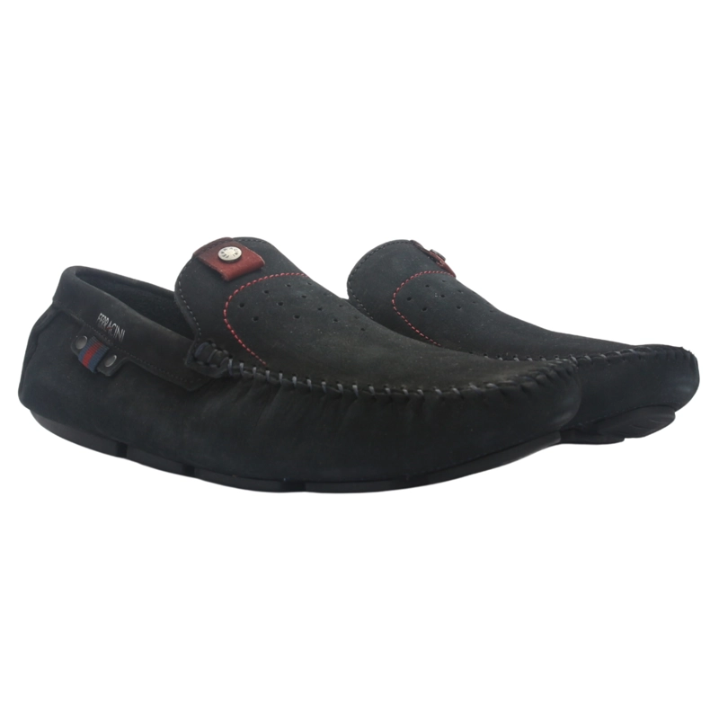 MOCASINES HOMBRE FERRACINI CUERO MALI 2774 AZUL URBANO - 7