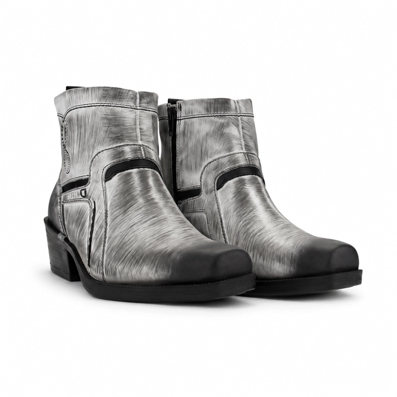 BOTIN FERRACINI HOMBRE 8986 NEW COUNTRY BLANCO/NEGRO CASUAL - 5