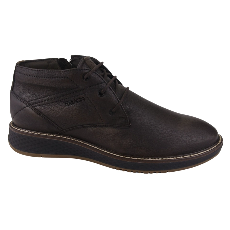BOTIN FERRACINI HOMBRE 3300 PLAY CAFE  OSCURO CASUAL - 1