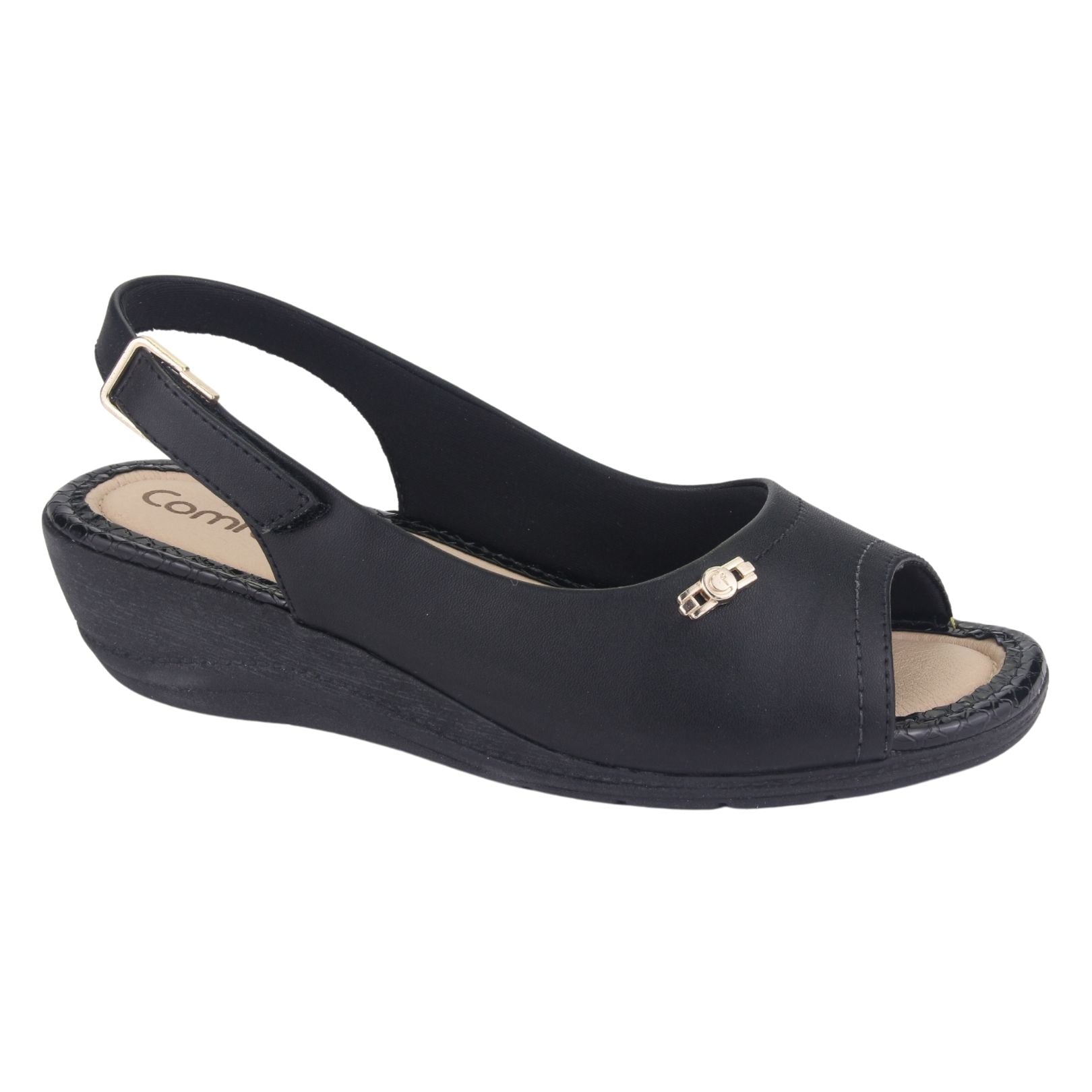 SANDALIAS MUJER COMFORTFLEX NEGRO 2296402 MODA - 2