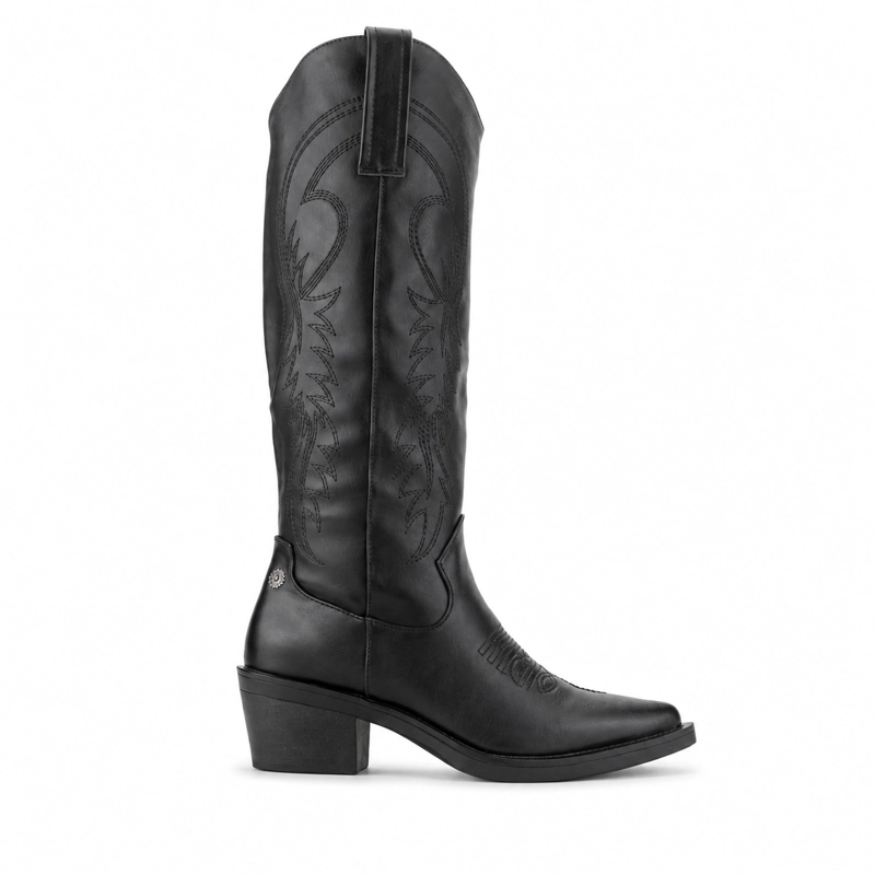 BOTA CHALADA MUJER WEST-20 NEGRO NEGRO CASUAL - 1