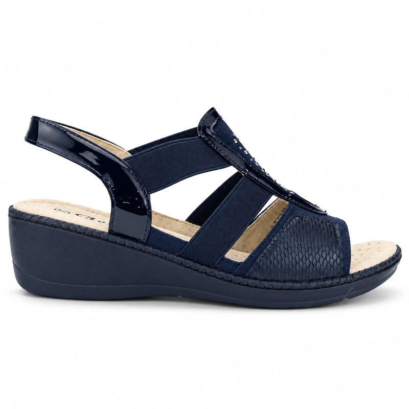 SANDALIAS MUJER CHALADA AZUL MARINO LUPE-4 CASUAL - 1