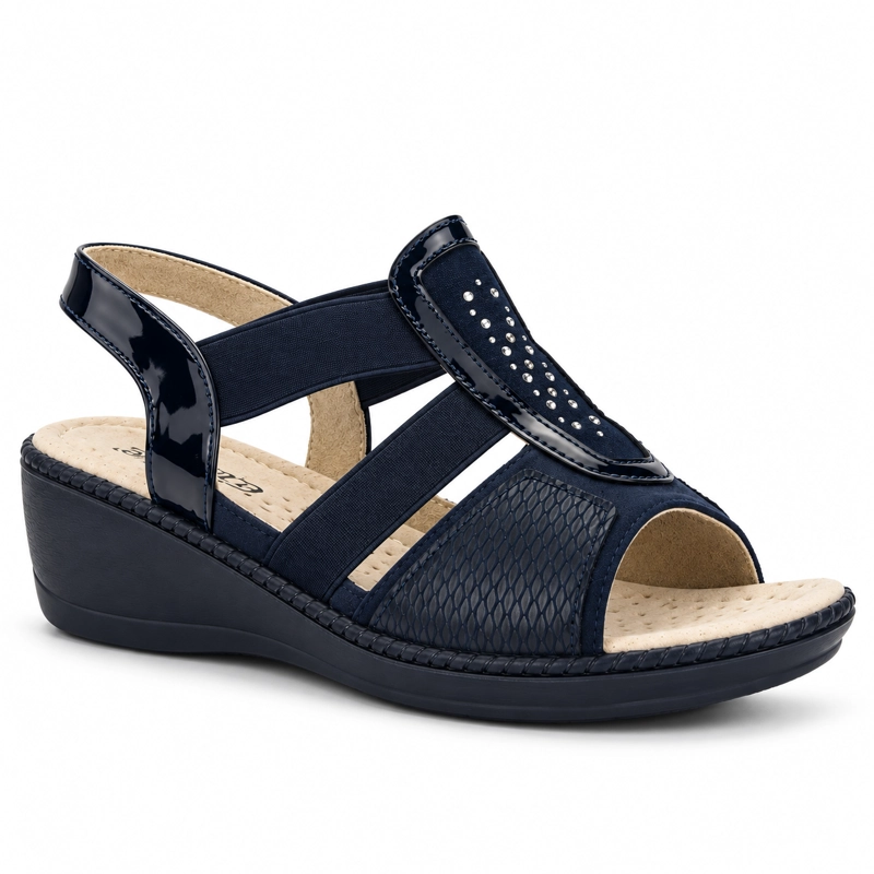 SANDALIAS MUJER CHALADA AZUL MARINO LUPE-4 CASUAL - 3