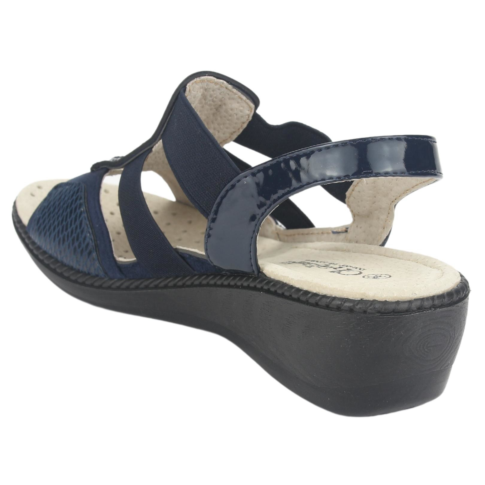 SANDALIA CHALADA MUJER LUPE-4 AZUL MARINO CASUAL - 4