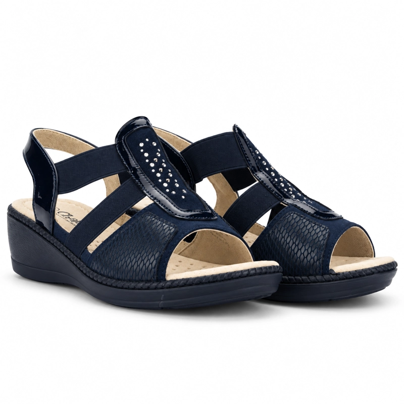 SANDALIAS MUJER CHALADA AZUL MARINO LUPE-4 CASUAL - 5