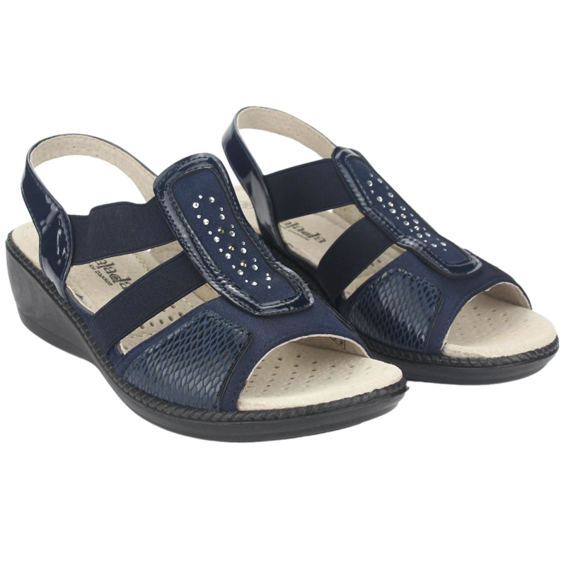 SANDALIAS MUJER CHALADA AZUL MARINO LUPE-4 CASUAL - 5