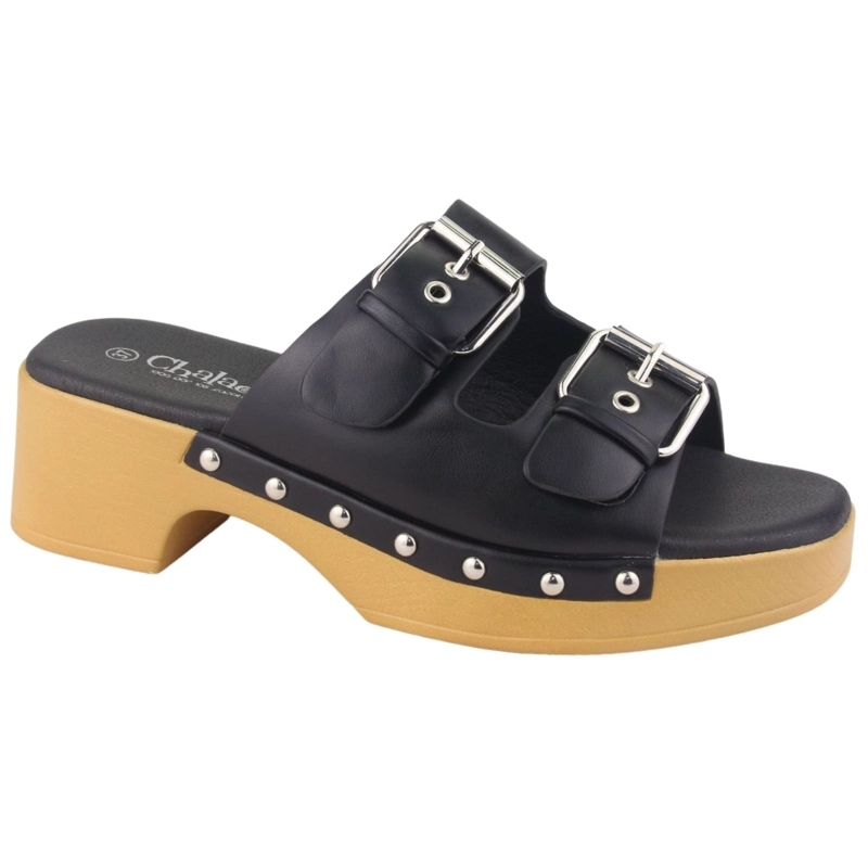 SANDALIAS MUJER CHALADA NEGRO WOODL-30 CASUAL - 1