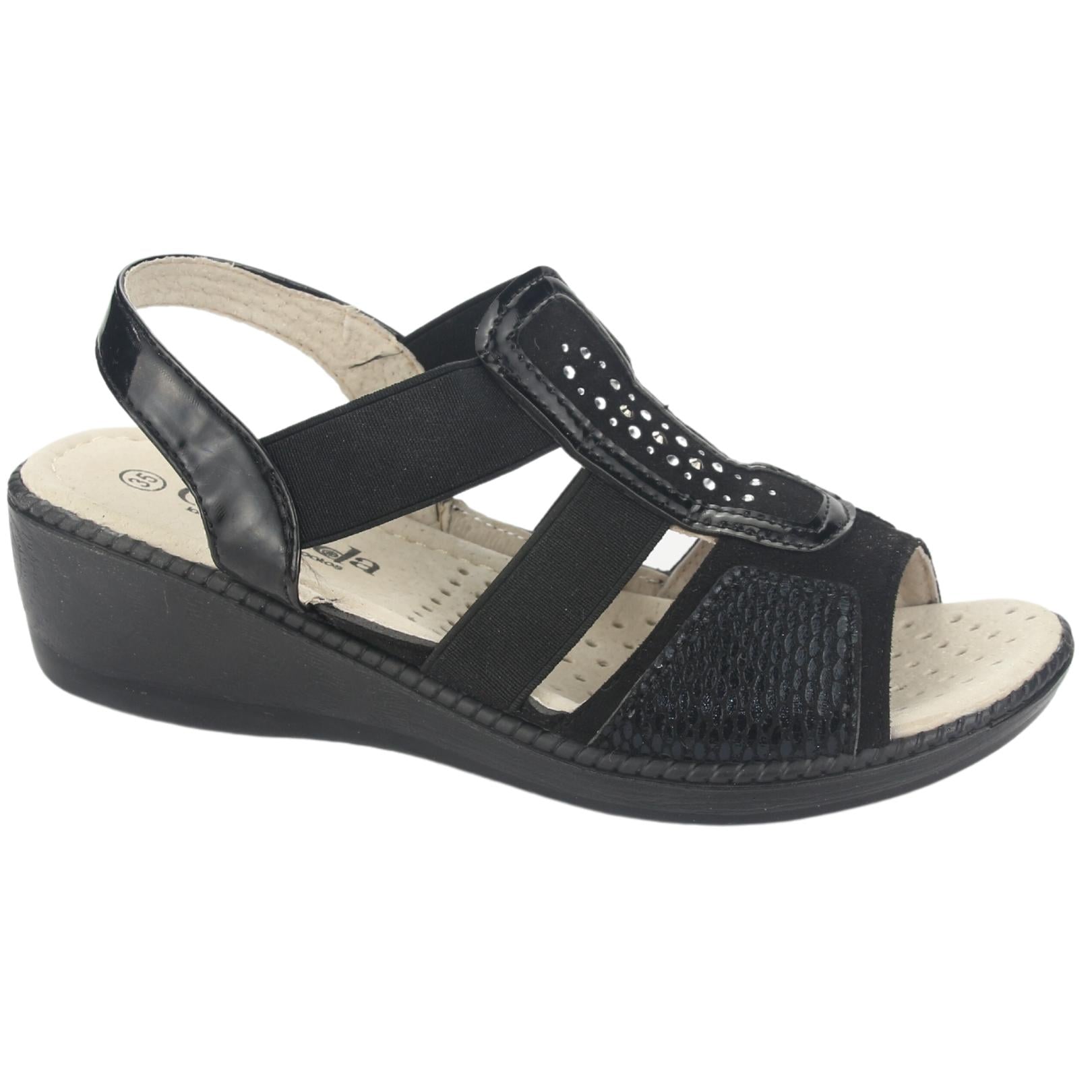 SANDALIAS MUJER CHALADA NEGRO LUPE-4 CASUAL - 1