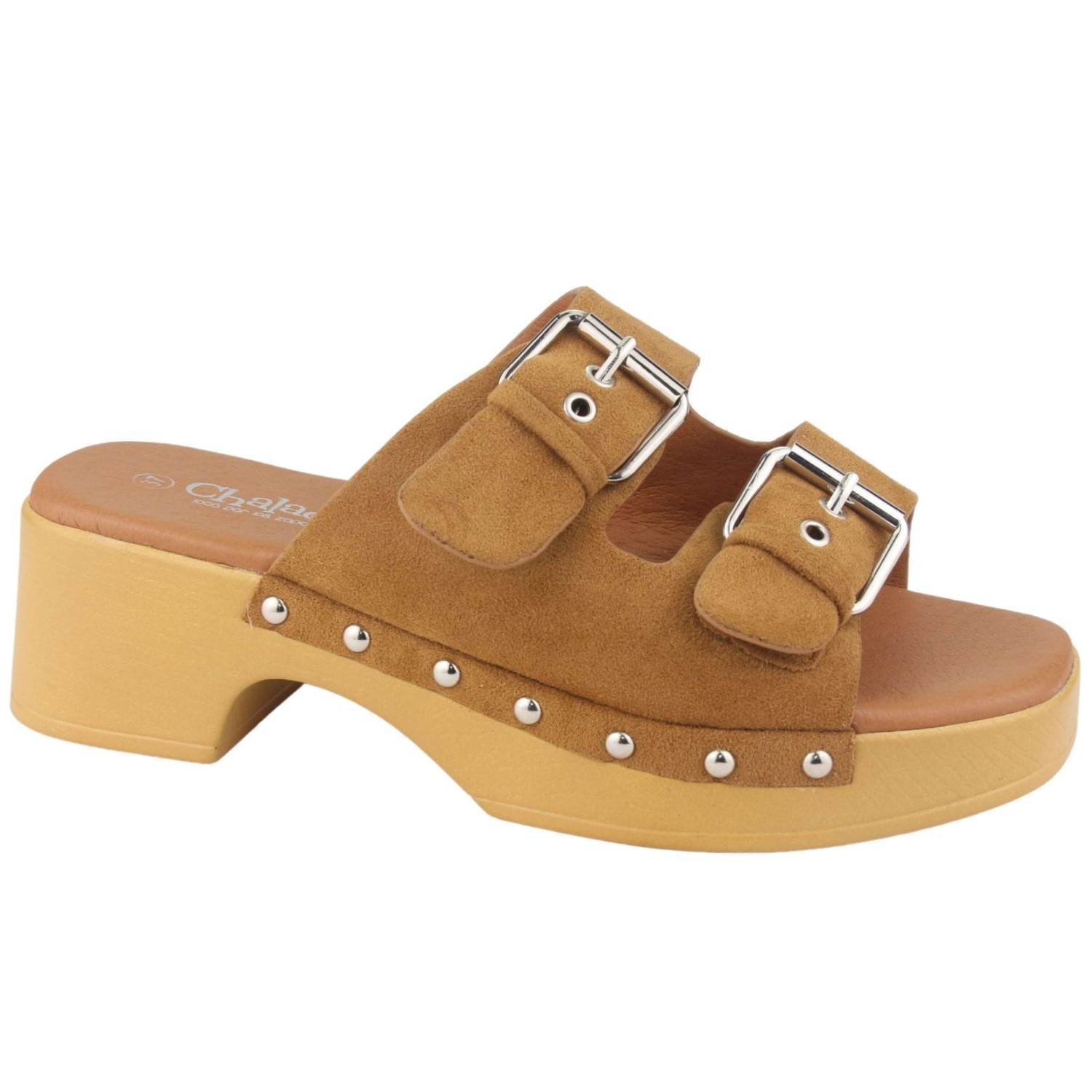 SANDALIAS MUJER CHALADA CAMEL WOODL-30 CASUAL - 1