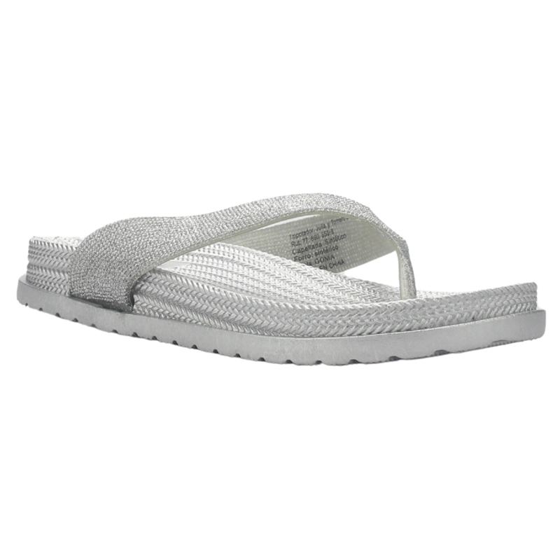 SANDALIAS MUJER CHALADA PLATEADO BORA-5 CASUAL - 3