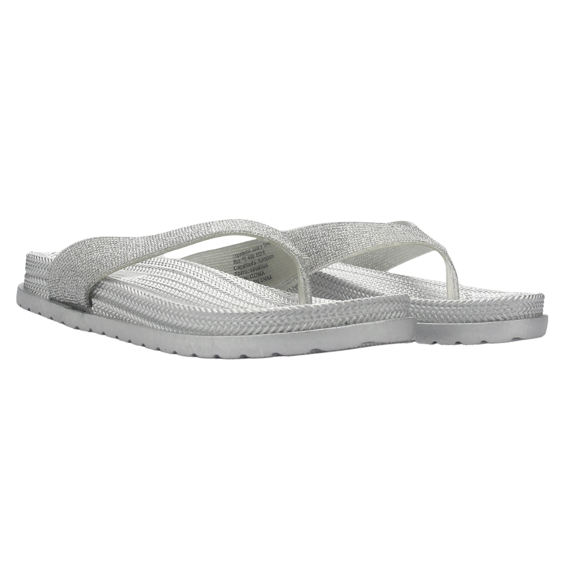 SANDALIAS MUJER CHALADA PLATEADO BORA-5 CASUAL - 5