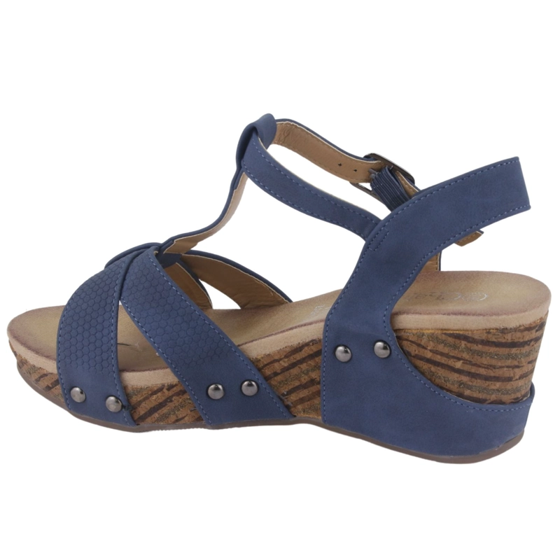 SANDALIA CHALADA MUJER PASCO-22 AZUL MARINO CASUAL - 2