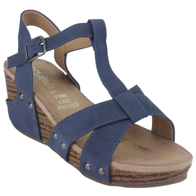 SANDALIA CHALADA MUJER PASCO-22 AZUL MARINO CASUAL - 3