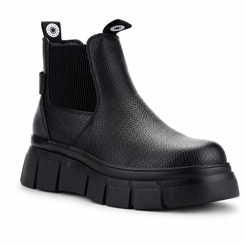 BOTIN CHALADA MUJER MICCA-1 NEGRO CASUAL - 3