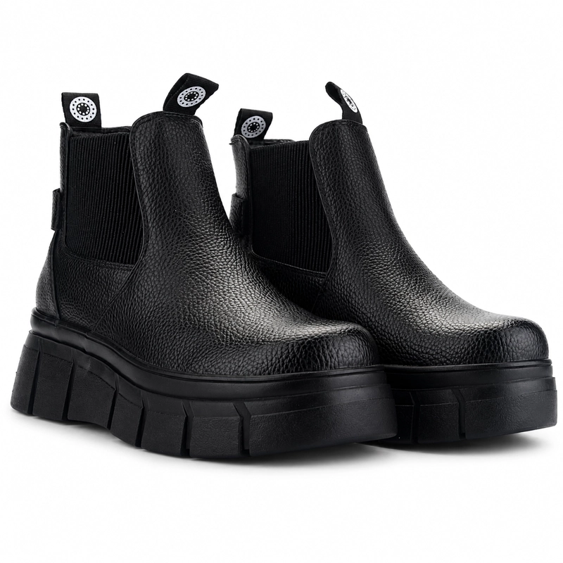 BOTIN CHALADA MUJER MICCA-1 NEGRO CASUAL - 5