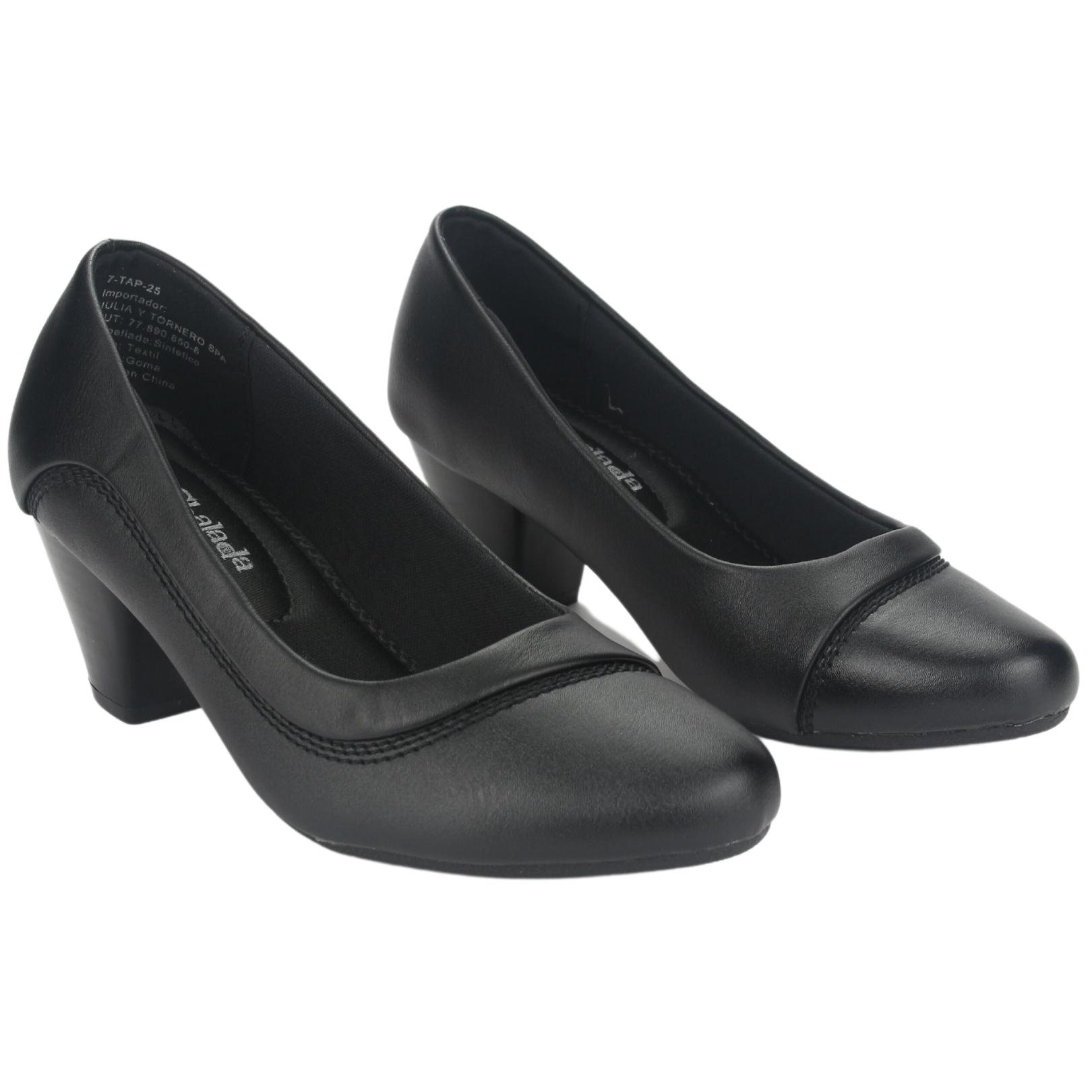 ZAPATO CHALADA MUJER TAP-25 NEGRO CASUAL - 5