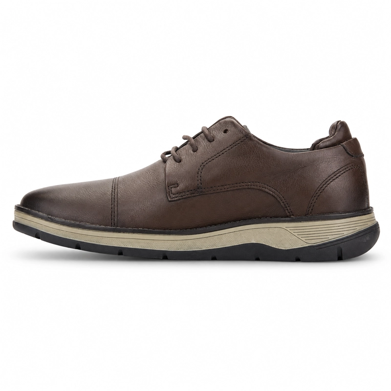 ZAPATO FERRACINI HOMBRE 5541 FLUENCE CAFE  OSCURO CASUAL - 2