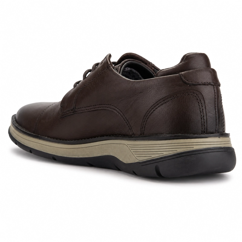 ZAPATO FERRACINI HOMBRE 5541 FLUENCE CAFE  OSCURO CASUAL - 4