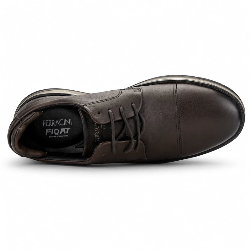 ZAPATO FERRACINI HOMBRE 5541 FLUENCE CAFE  OSCURO CASUAL - 5