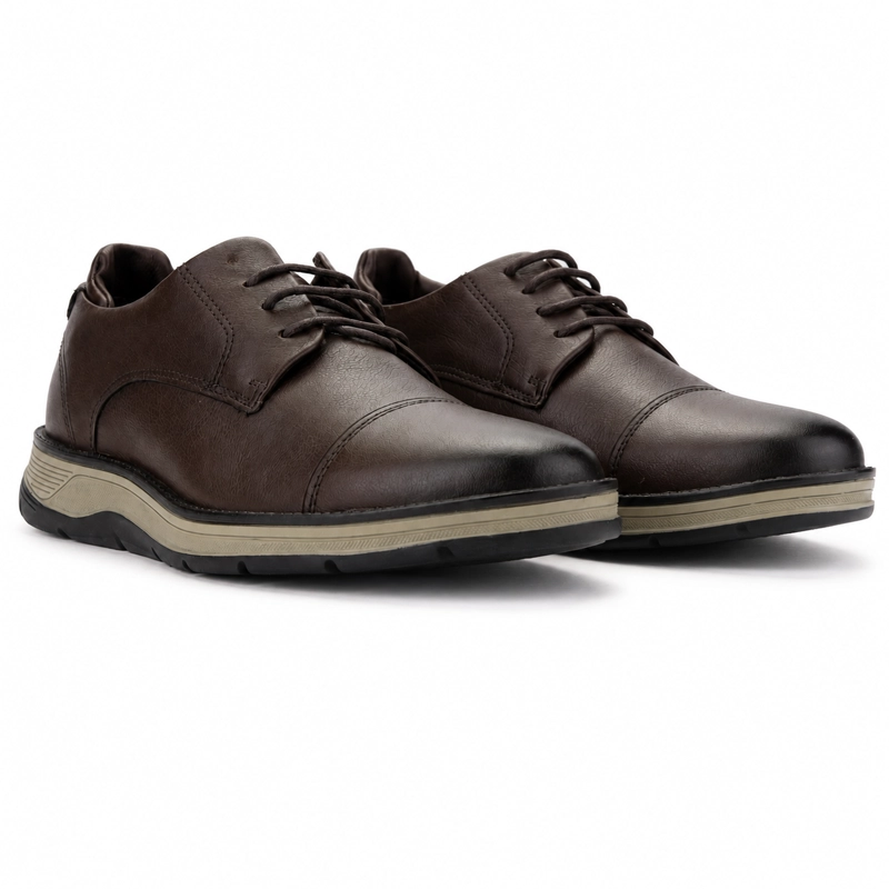 ZAPATO FERRACINI HOMBRE 5541 FLUENCE CAFE  OSCURO CASUAL - 6
