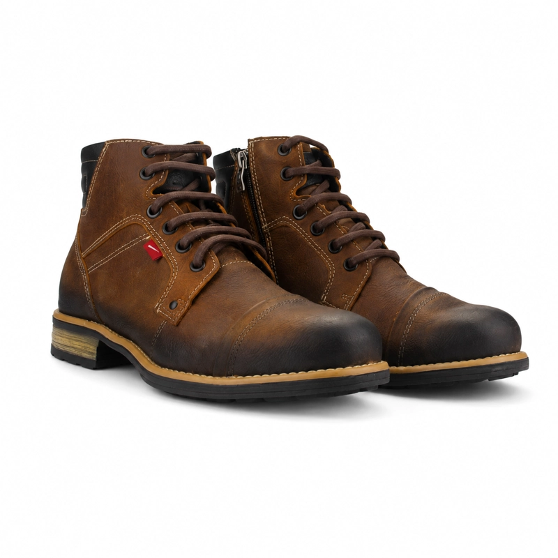 BOTIN FERRACINI HOMBRE 9873 YORK CAMEL CASUAL - 5