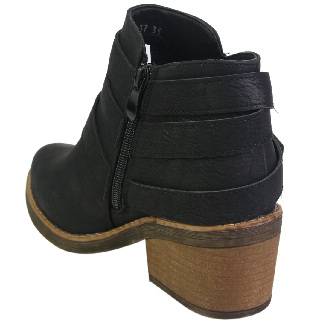 BOTIN CHALADA MUJER CAMP-37 NEGRO CASUAL - 4