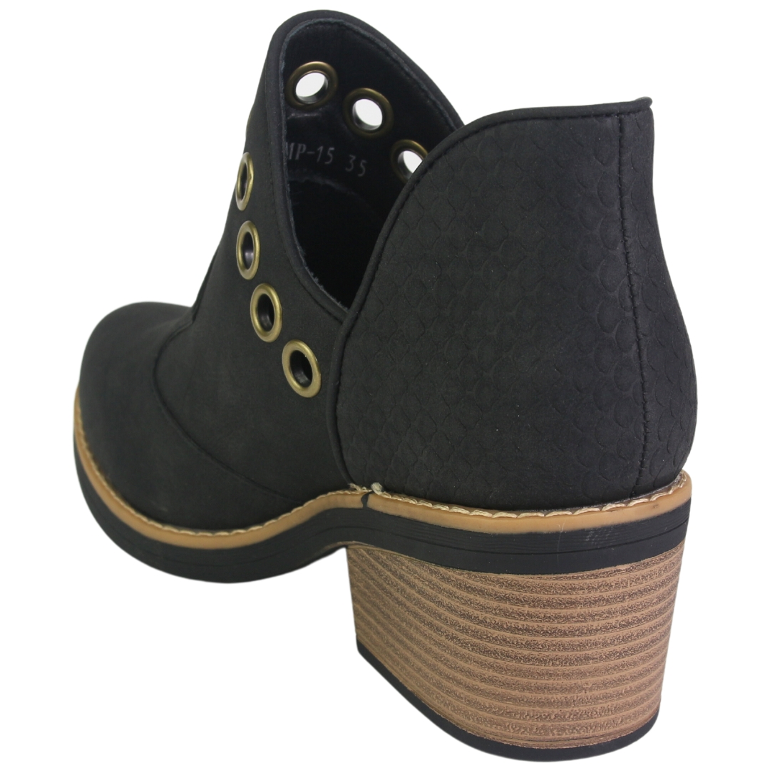 BOTIN CHALADA MUJER CAMP-15 NEGRO CASUAL - 4