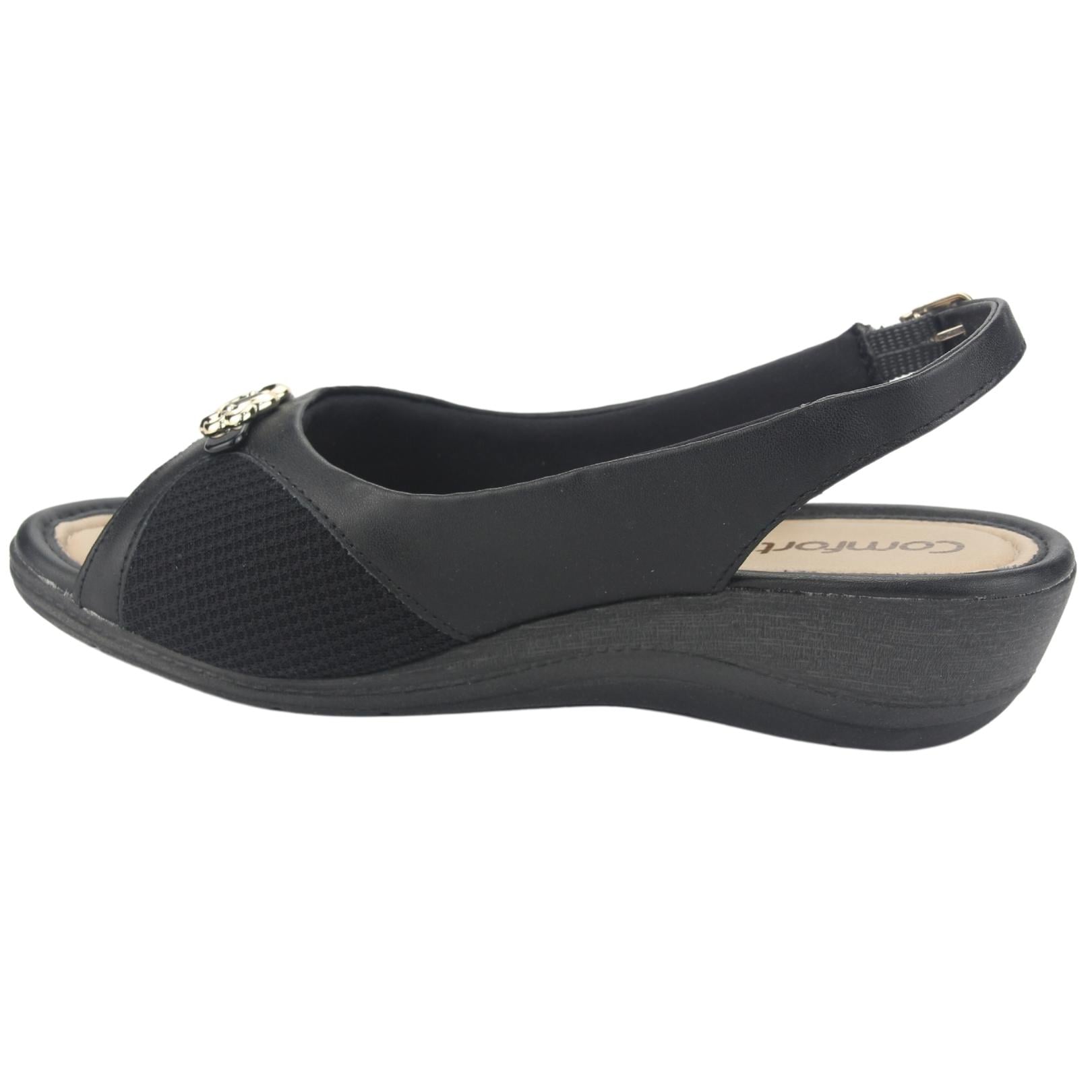 SANDALIA COMFORTFLEX MUJER 2396452 NEGRO CASUAL - 2