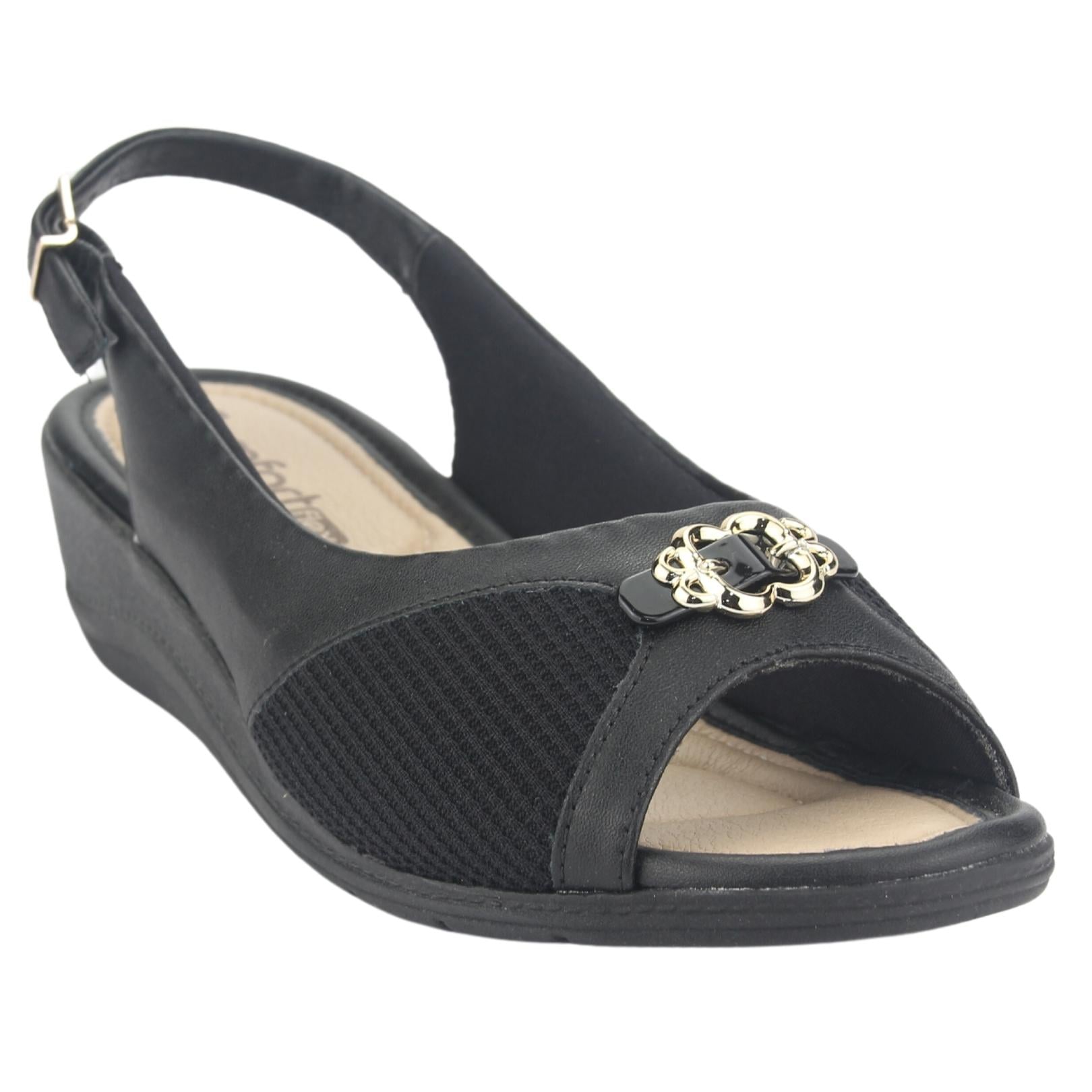 SANDALIA COMFORTFLEX MUJER 2396452 NEGRO CASUAL - 3
