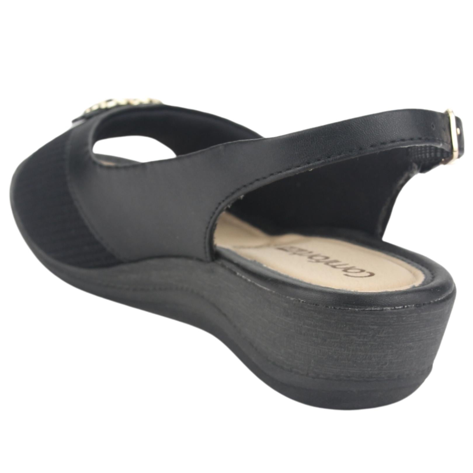 SANDALIA COMFORTFLEX MUJER 2396452 NEGRO CASUAL - 4