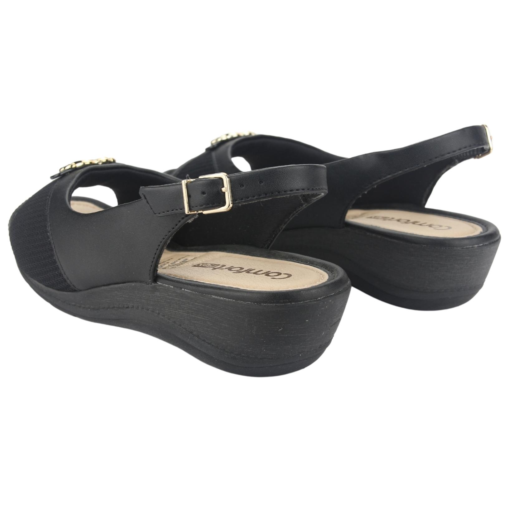 SANDALIA COMFORTFLEX MUJER 2396452 NEGRO CASUAL - 6