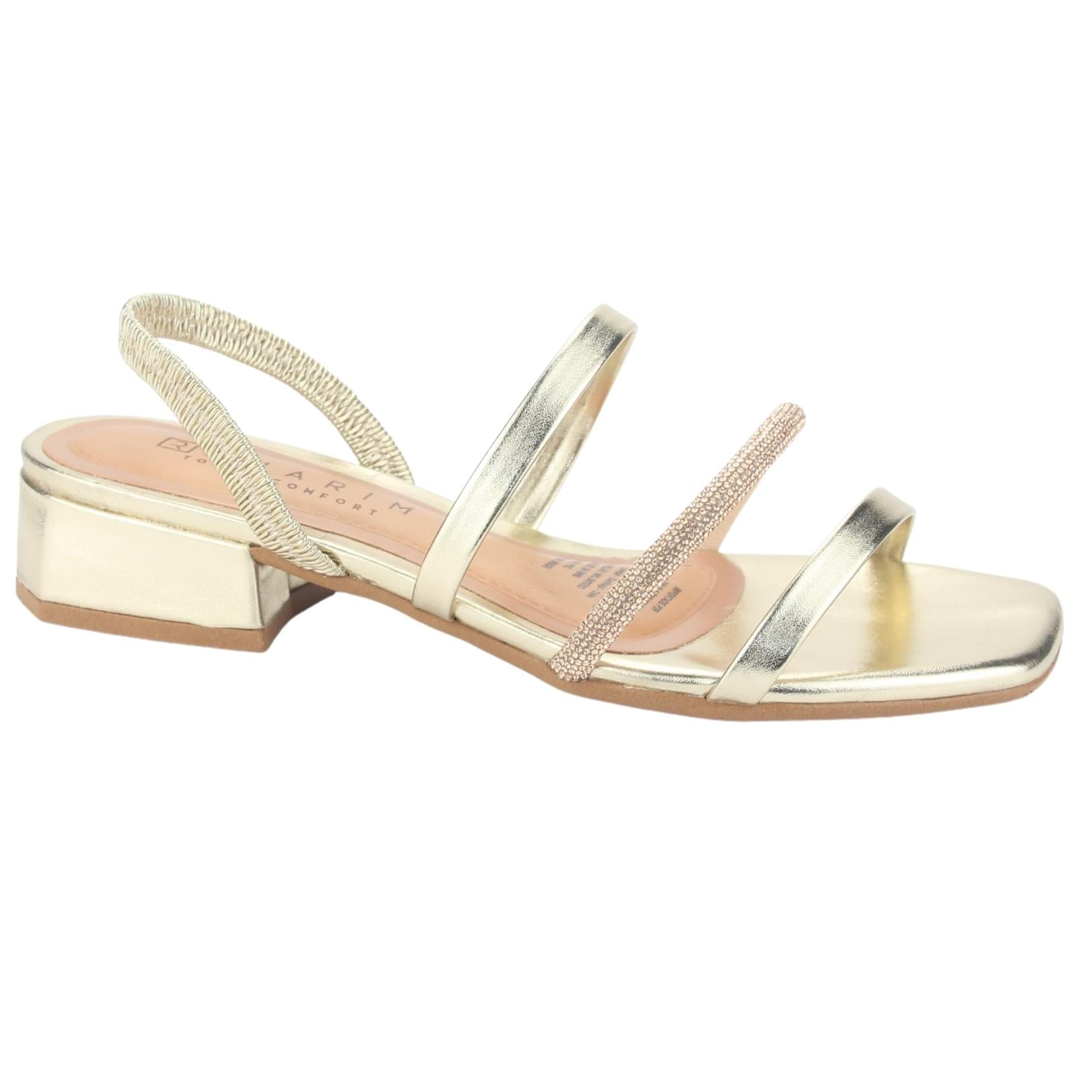 SANDALIA RAMARIM MUJER 2348221 DORADO CASUAL - 1