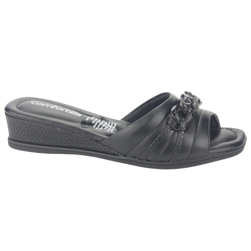 SANDALIAS MUJER COMFORTFLEX NEGRO 2370401 CASUAL - 1
