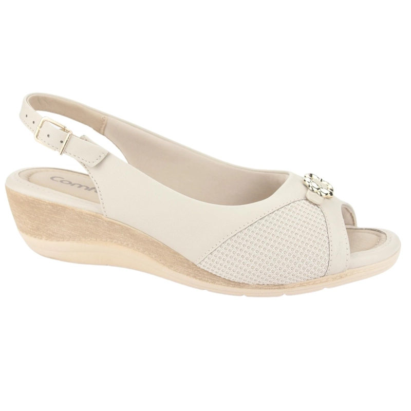 SANDALIA COMFORTFLEX MUJER 2396452 BEIGE CASUAL - 1