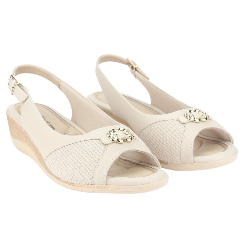 SANDALIA COMFORTFLEX MUJER 2396452 BEIGE CASUAL - 5