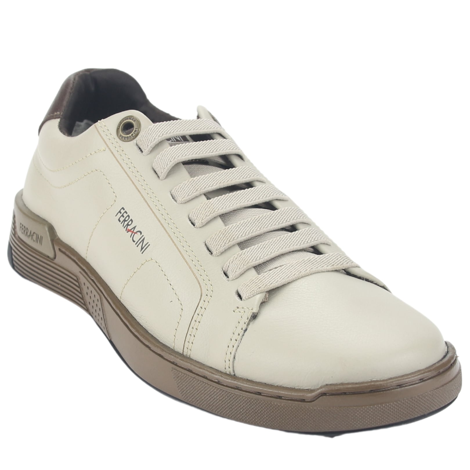 ZAPATILLAS HOMBRE FERRACINI FORMALES GRIS 8276 CUERO - 3