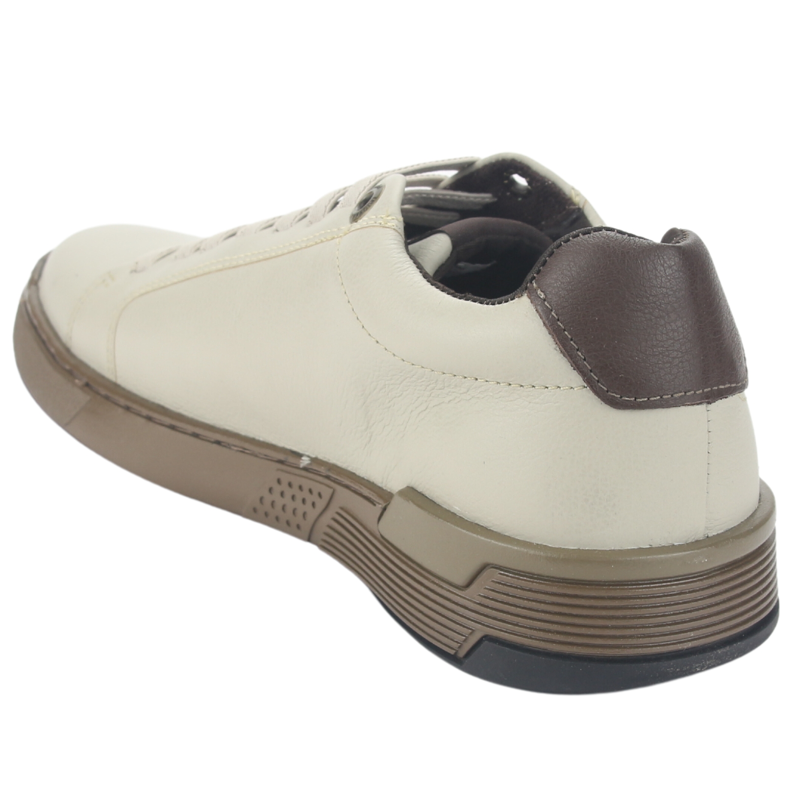 ZAPATILLAS HOMBRE FERRACINI FORMALES GRIS 8276 CUERO - 4