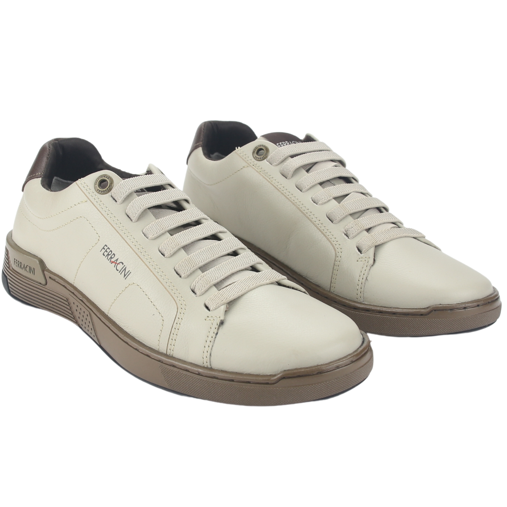 ZAPATILLAS HOMBRE FERRACINI FORMALES GRIS 8276 CUERO - 5